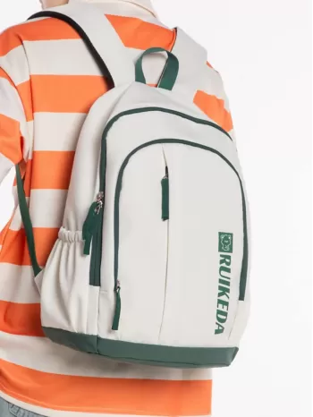Men Letter Graphic Casual Daypack - Beige