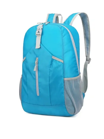 Men Neon Blue Zip Front Laptop Backpack